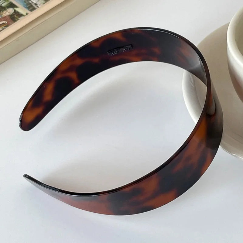 Fashion Acetate Headband  BLOND HAVANA Color Matching Hair Band Wide Headband Women Girls Hair Accessories