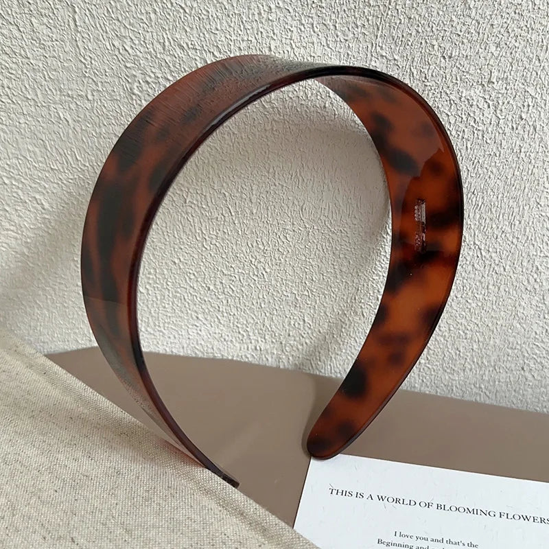 Fashion Acetate Headband  BLOND HAVANA Color Matching Hair Band Wide Headband Women Girls Hair Accessories